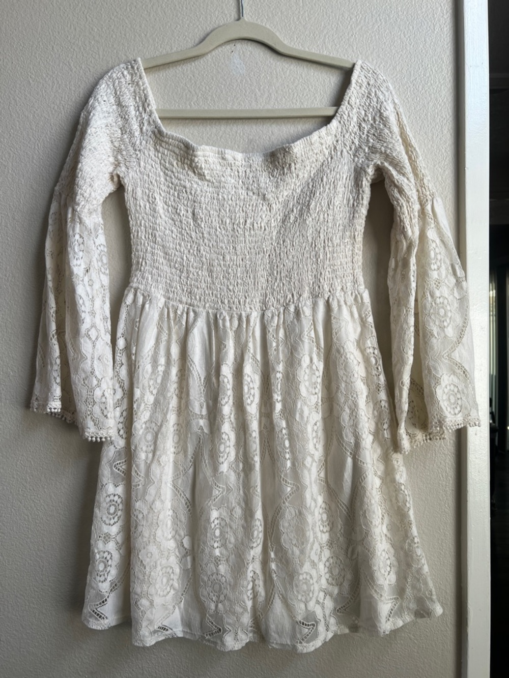 Xhilaration Cream Lace Mini Dress